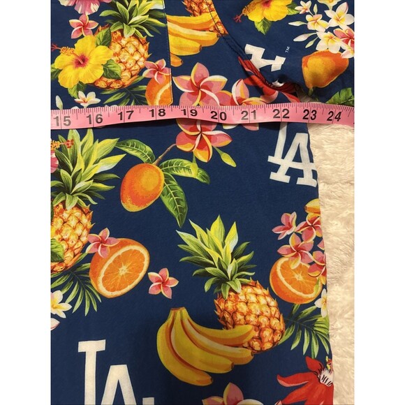 Los Angeles Dodgers MLB Hawaiian Floral Fruits Logo Shirt Men's Size Large - Picture 16 of 16